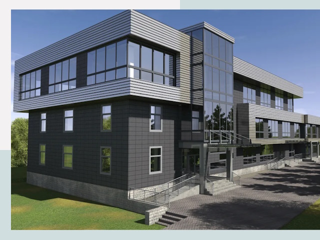 Административные здания в железнодорожном