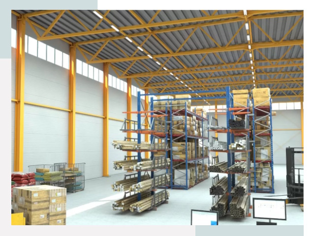 Типовые ангары в железнодорожном