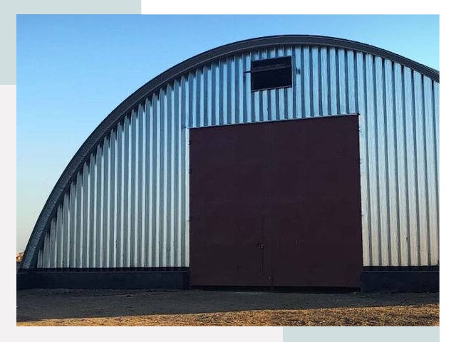 Бескаркасные ангары в железнодорожном