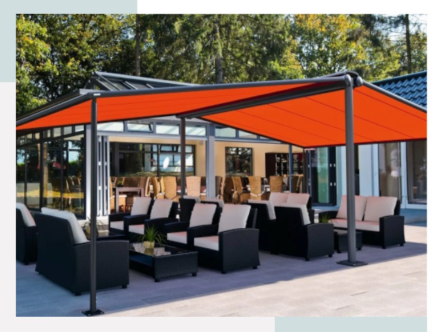 Навесы для кафе и ресторанов в железнодорожном