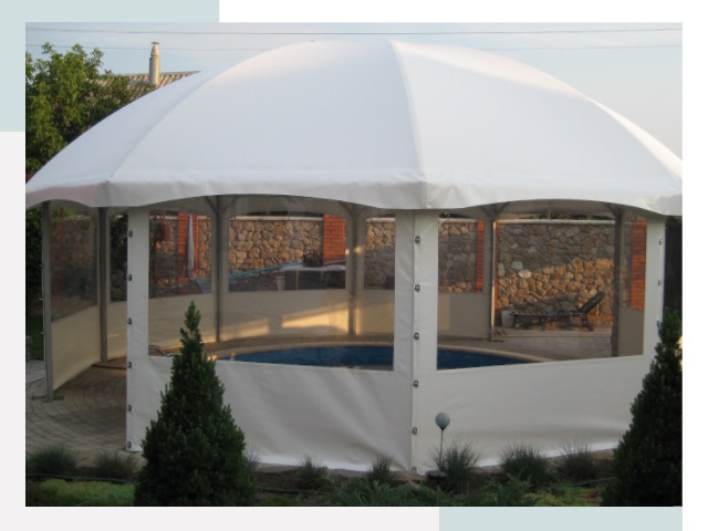 Тентовые павильоны в железнодорожном