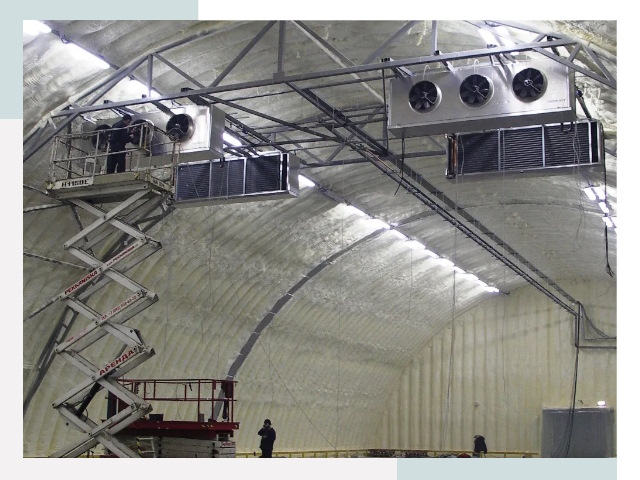 Оснащение ангаров в железнодорожном