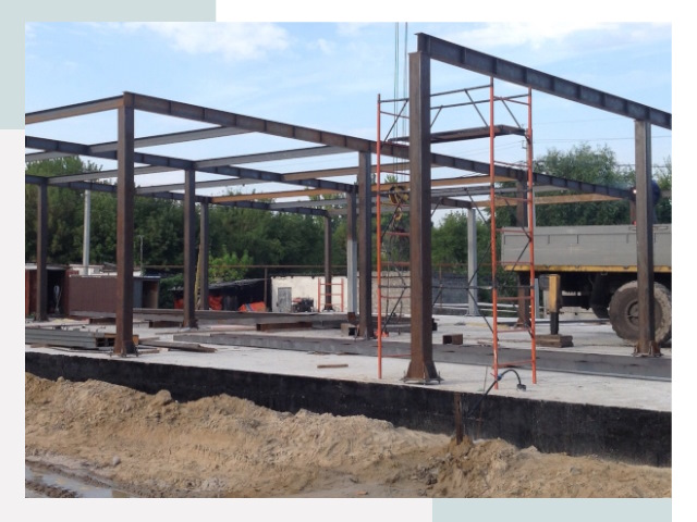 Фундамент для ангаров в железнодорожном