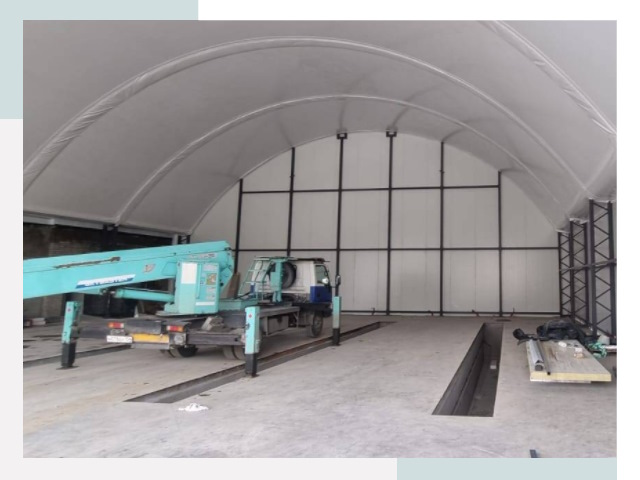 Внутреннее оснащение ангаров в железнодорожном