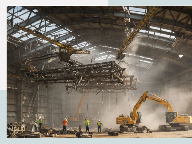 Демонтаж ангаров в железнодорожном от 615 руб. за м²