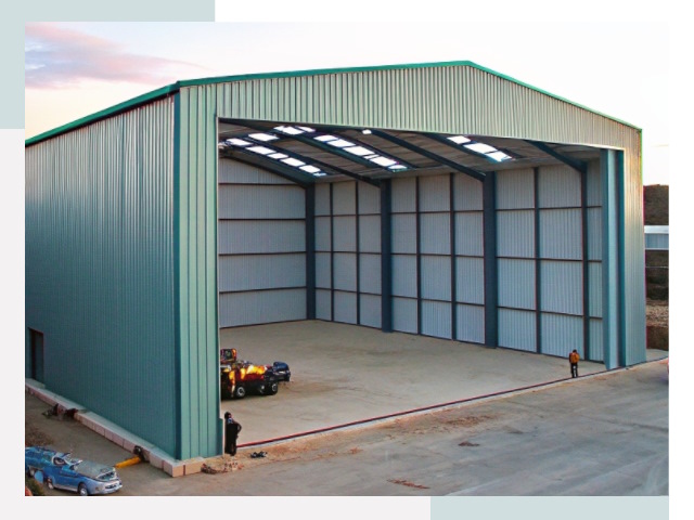 Строительство ангаров в железнодорожном